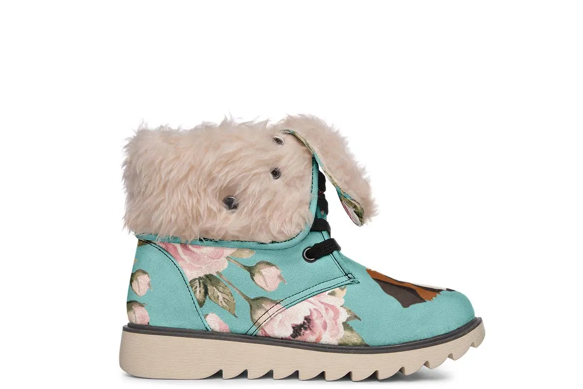 Floral Saint Bernard Polar Vibe Boots