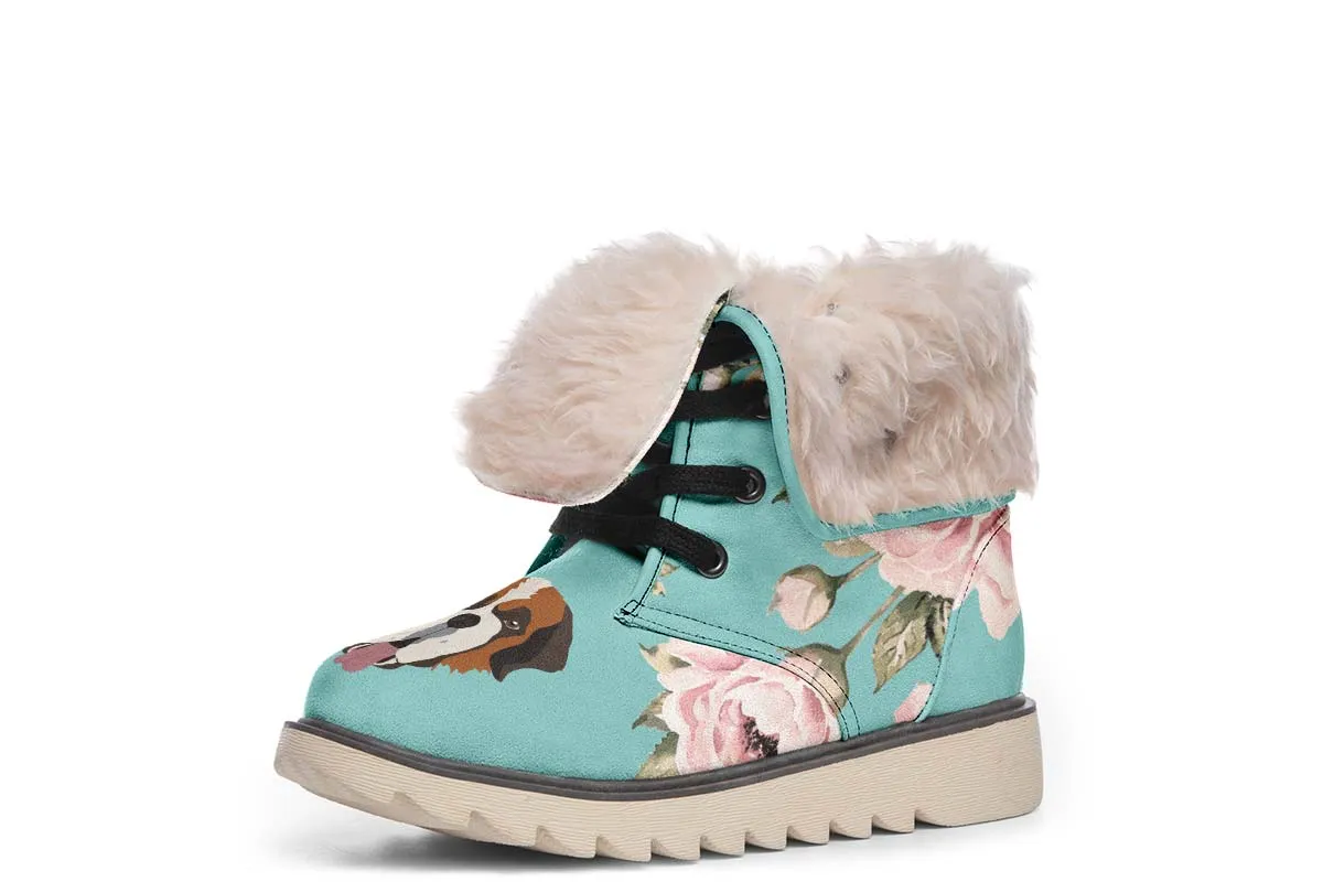 Floral Saint Bernard Polar Vibe Boots