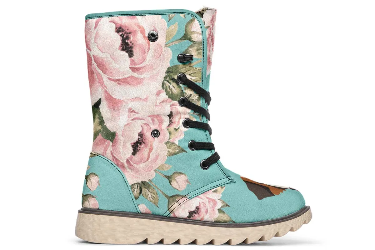 Floral Saint Bernard Polar Vibe Boots