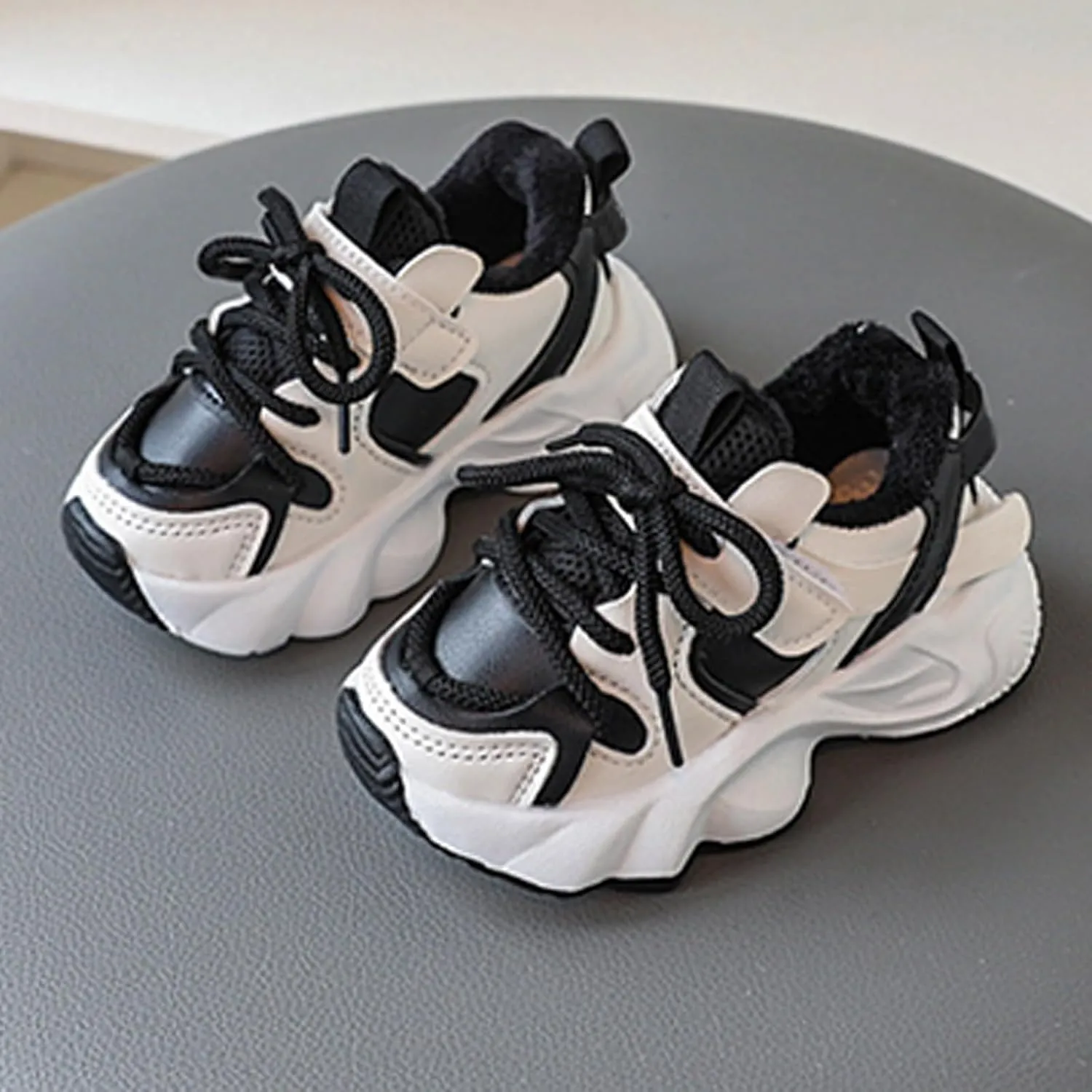 Fr Lined Winter Chunky Sneakers for Girls Kids Fashion Warm Cozy Fleece Lined Comfortable Girls Sneaker Shoes Size 12