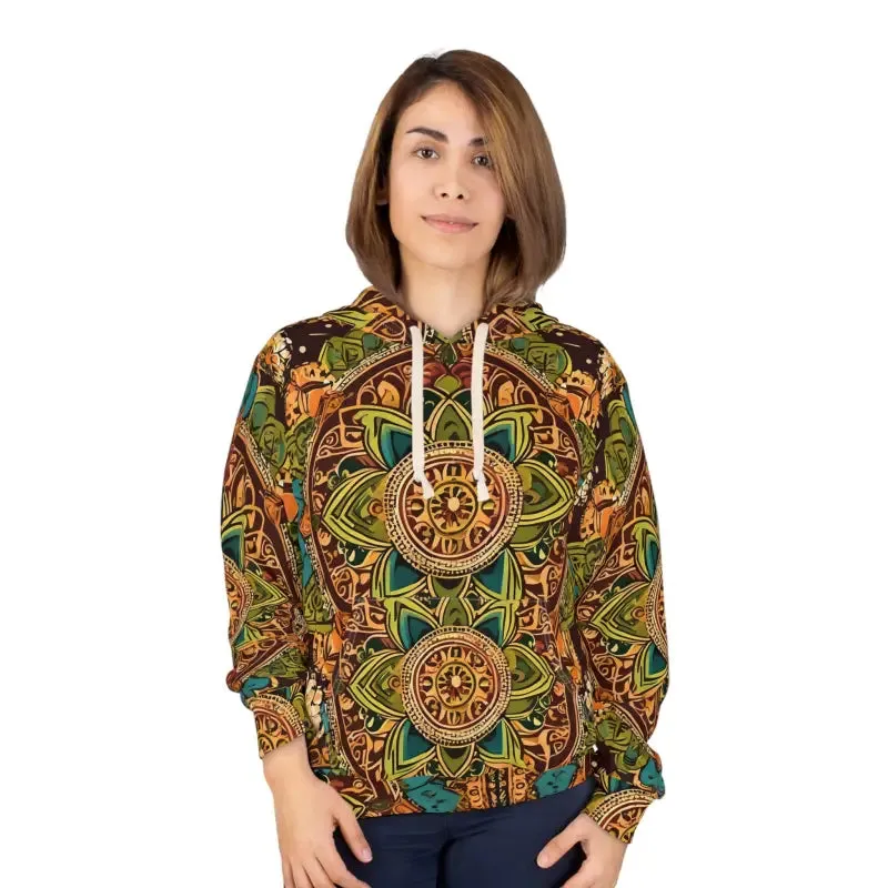Funky Aop Unisex Pullover Hoodie Colorful Indian Pattern