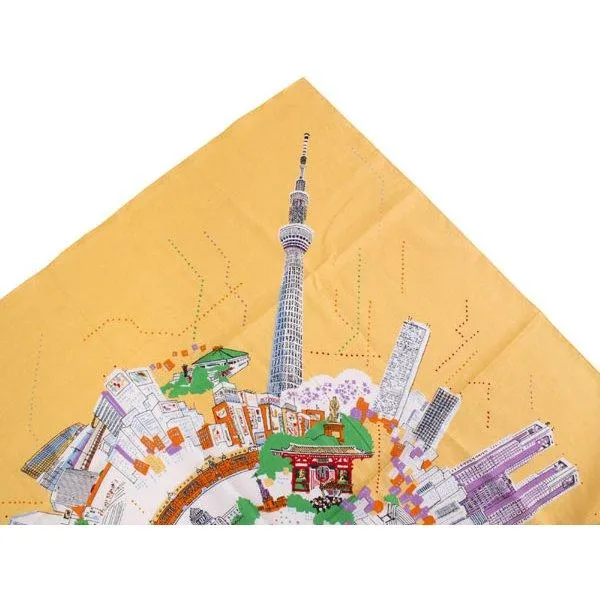 Furoshiki, Japanese Traditional Handkerchief Wrapping Cloth -97cm Modern Tokyo Daytime