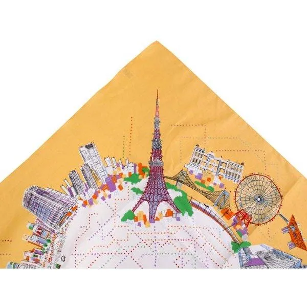 Furoshiki, Japanese Traditional Handkerchief Wrapping Cloth -97cm Modern Tokyo Daytime