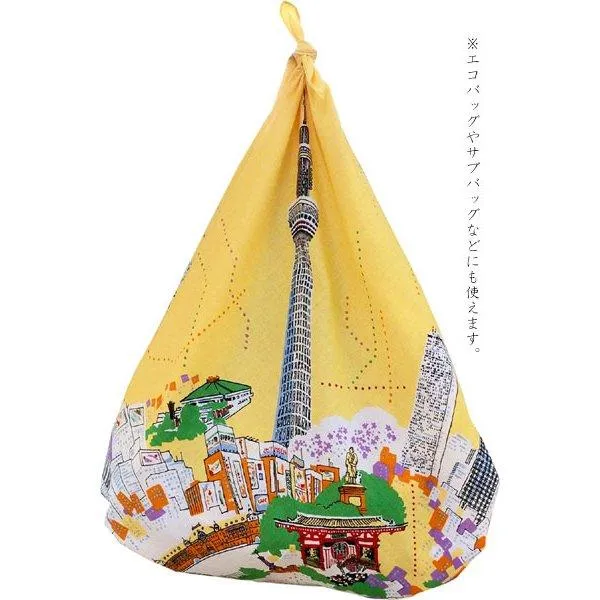Furoshiki, Japanese Traditional Handkerchief Wrapping Cloth -97cm Modern Tokyo Daytime