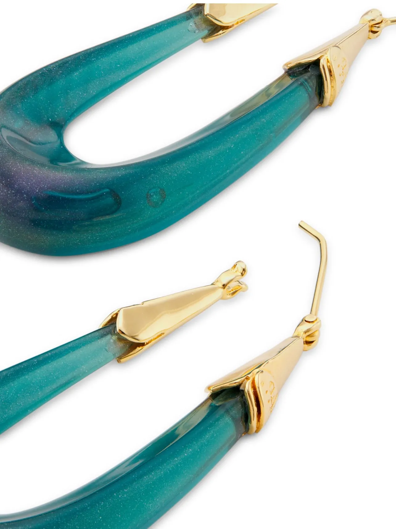 Gas Bijoux Blue Ecume Collection Hoop Earrings