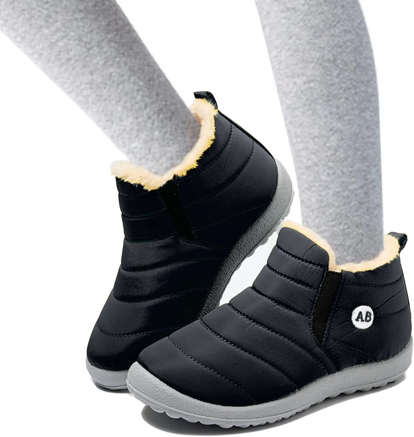 Girl Fall Boots Size 11 Childrens Winter Fleece Childrens Boots Flat Splashing Girls Shoes Boots Size 11