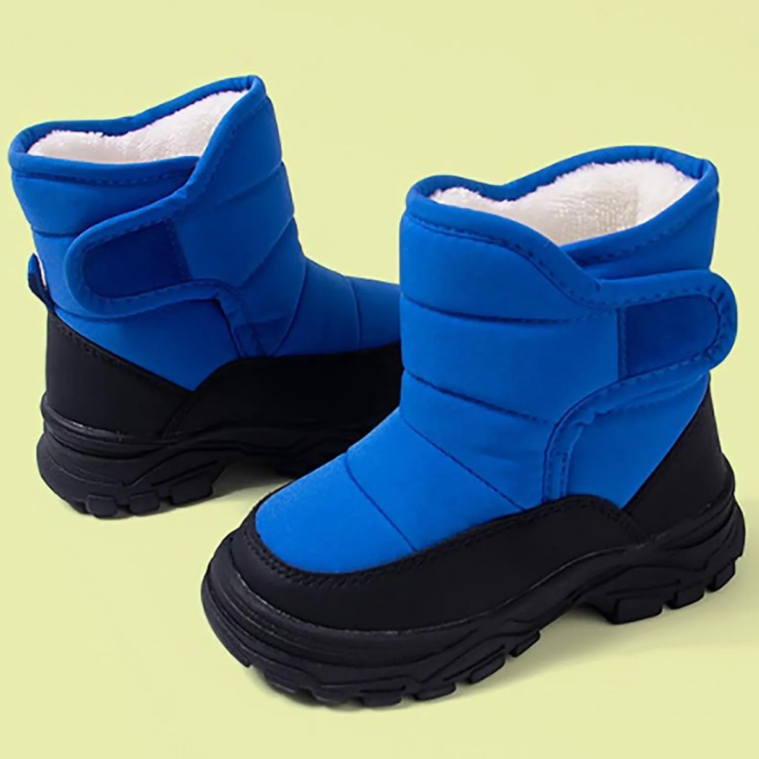 Girls Boys Fleece Lined Snow Ankle Booties Baby Water Proof Breathable Ski Shoes Kids Winter Warm Low Cut Boots