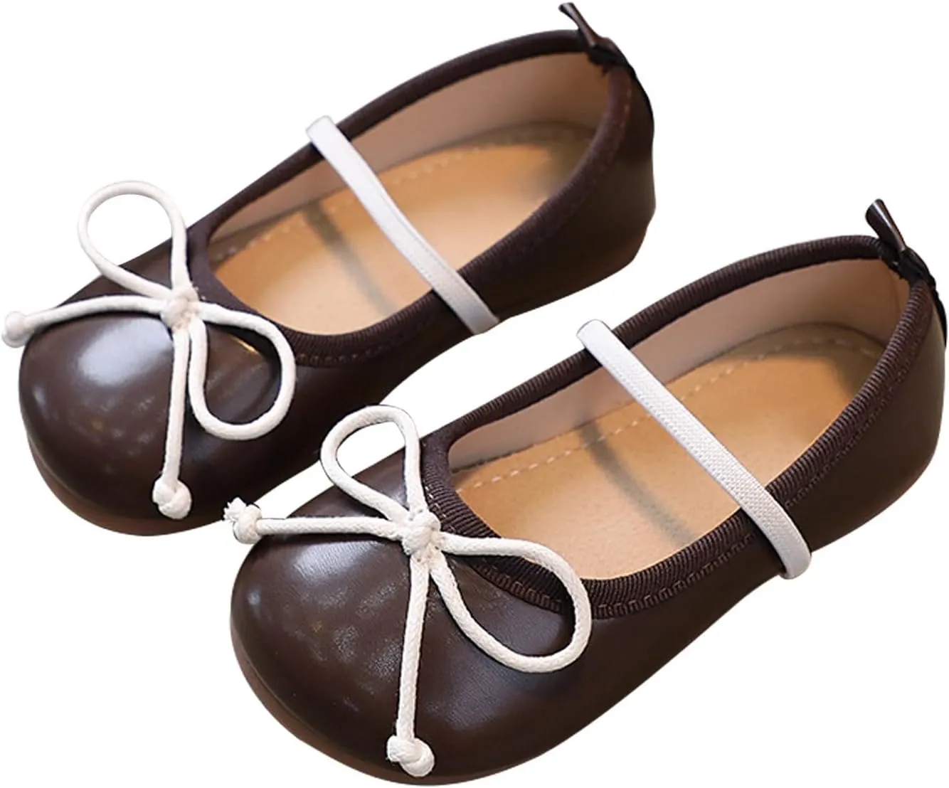 Girls Dress Shoes Flower Toddler Kids Mary Jane Ballet Flats Bow Wedding Party Communio Shoes for Toddler Girls