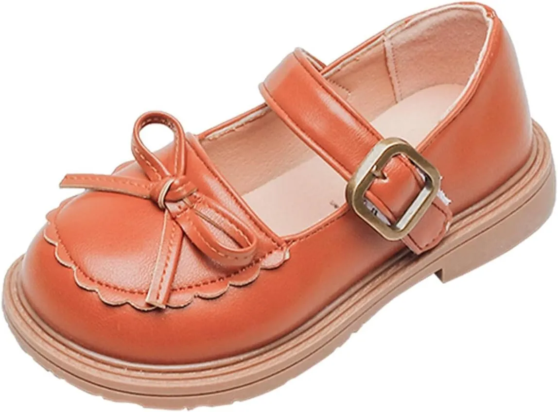 Girls Kids Mary Jane Shoes ow Heels Closed Toe Ankle Sandals Childrens Girl Breathable Non Slip Soft Dress Dance Shoes