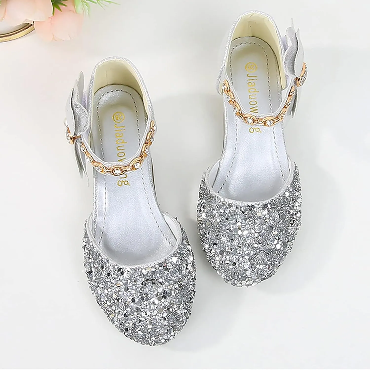 Girls Low Heeled Shoe Dress Shoes Rhinestone Bows Low Heel Princess Flower Wedding Party baby clothes bundles for girls
