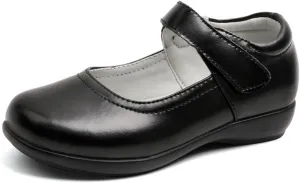 Girl's Mary Jane School niform Shoes Leather Ballet Flat Strap Dress Shoes for House Slippers for Big Kids