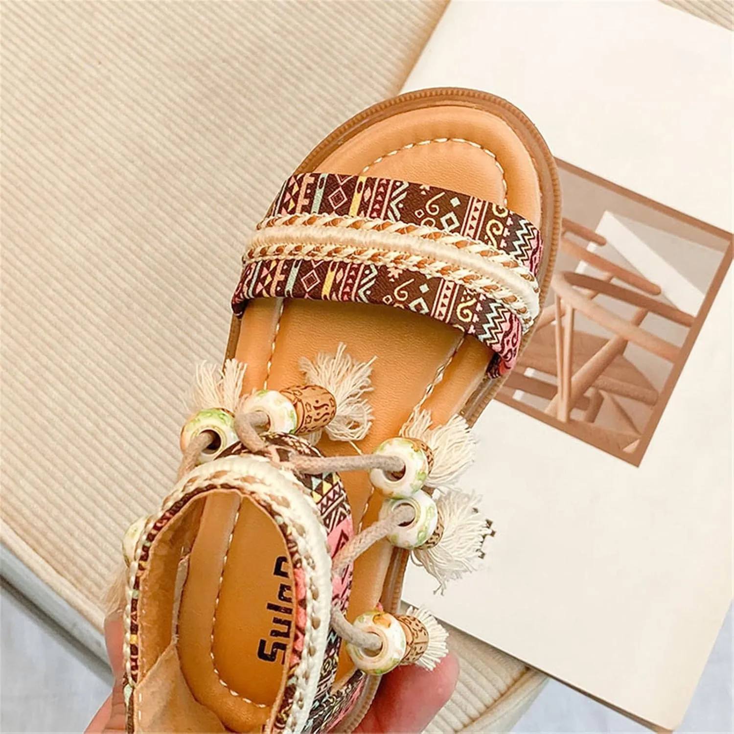 Girls Open Toe Sandals Stilettos Fashion Tassel Ankle Strap Pumps Back Zip Summer Party Dress Shoes Girls Gymnastic (Black, 3 Big Kids)