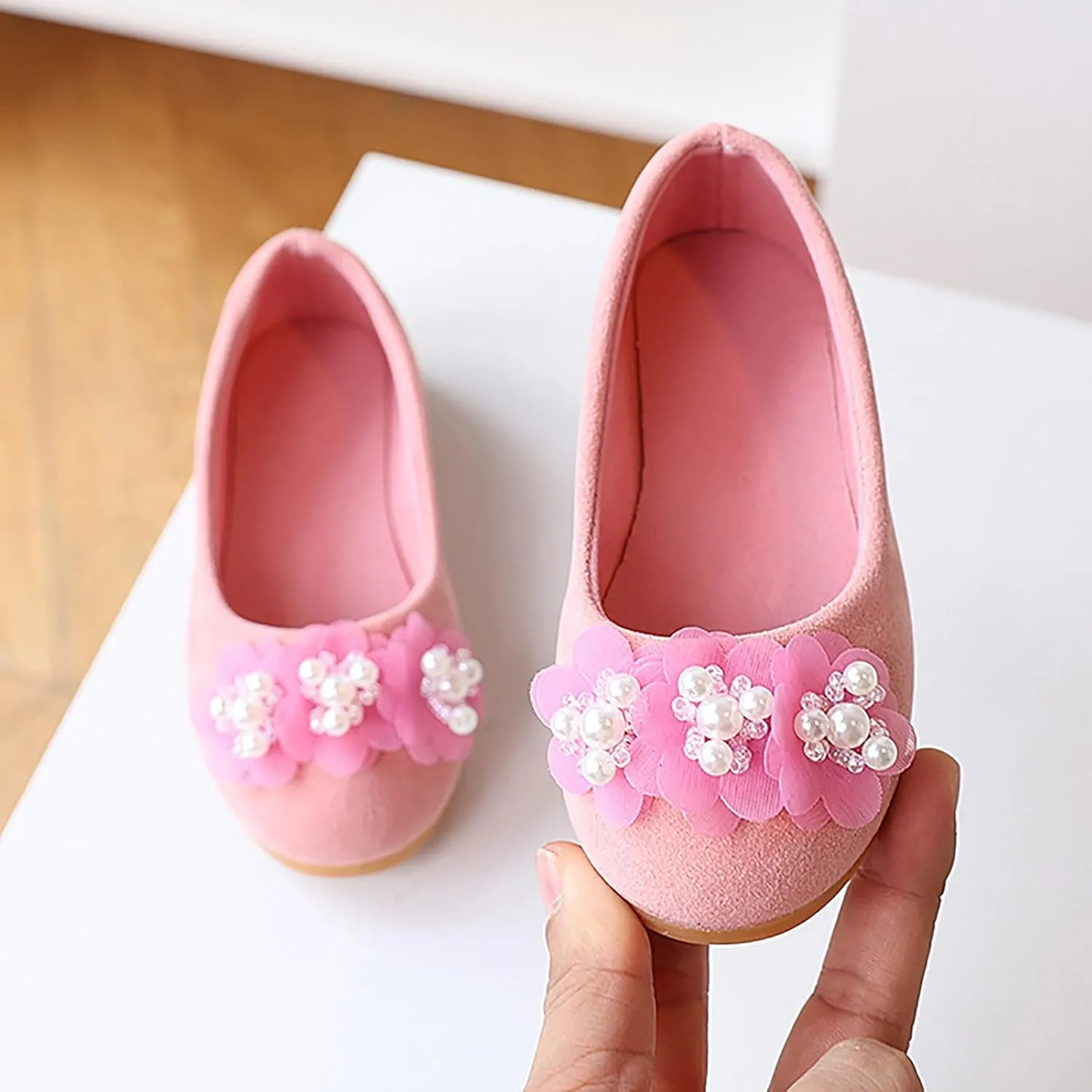Girls Sandals Party Shoes Girls Baby Shoes Pearl Flower Sandals Dancing Infant Pearl Bling Single Kids