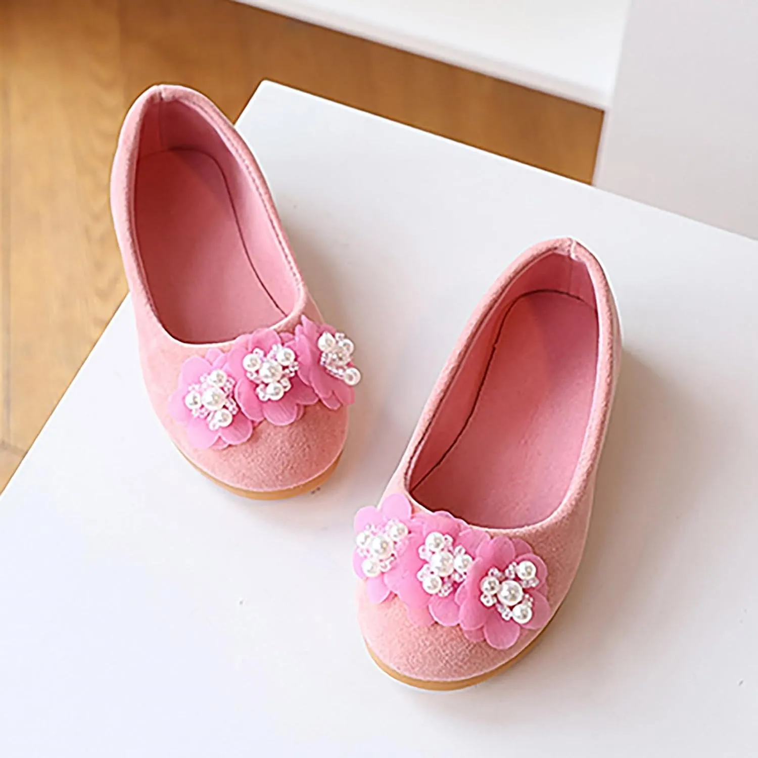 Girls Sandals Party Shoes Girls Baby Shoes Pearl Flower Sandals Dancing Infant Pearl Bling Single Kids