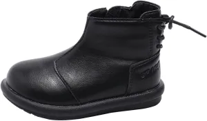 Girls Toddler High Top First Walking Shoes Lightweight Non-Slip Soft Soles Leather First Step Sneakers Ankle Boot