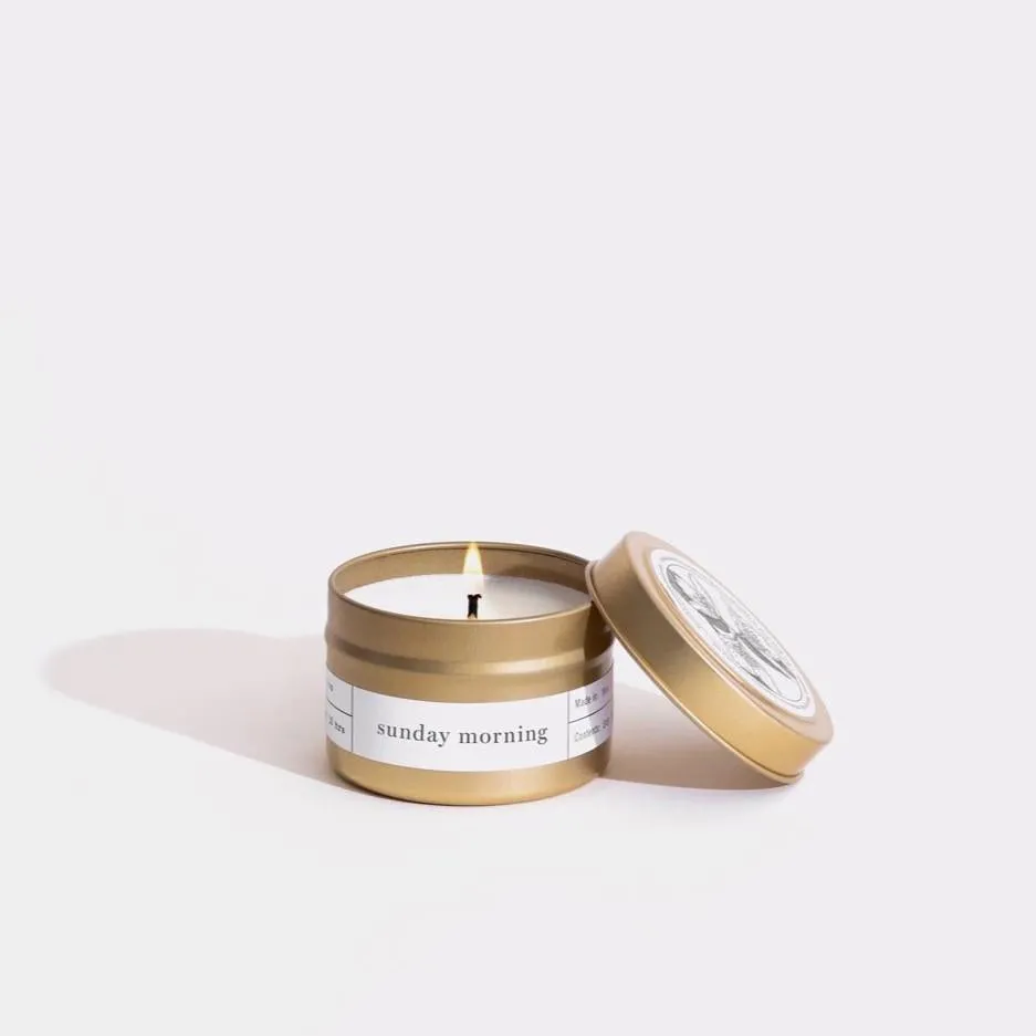 Gold Travel Candle (Sunday Morning)
