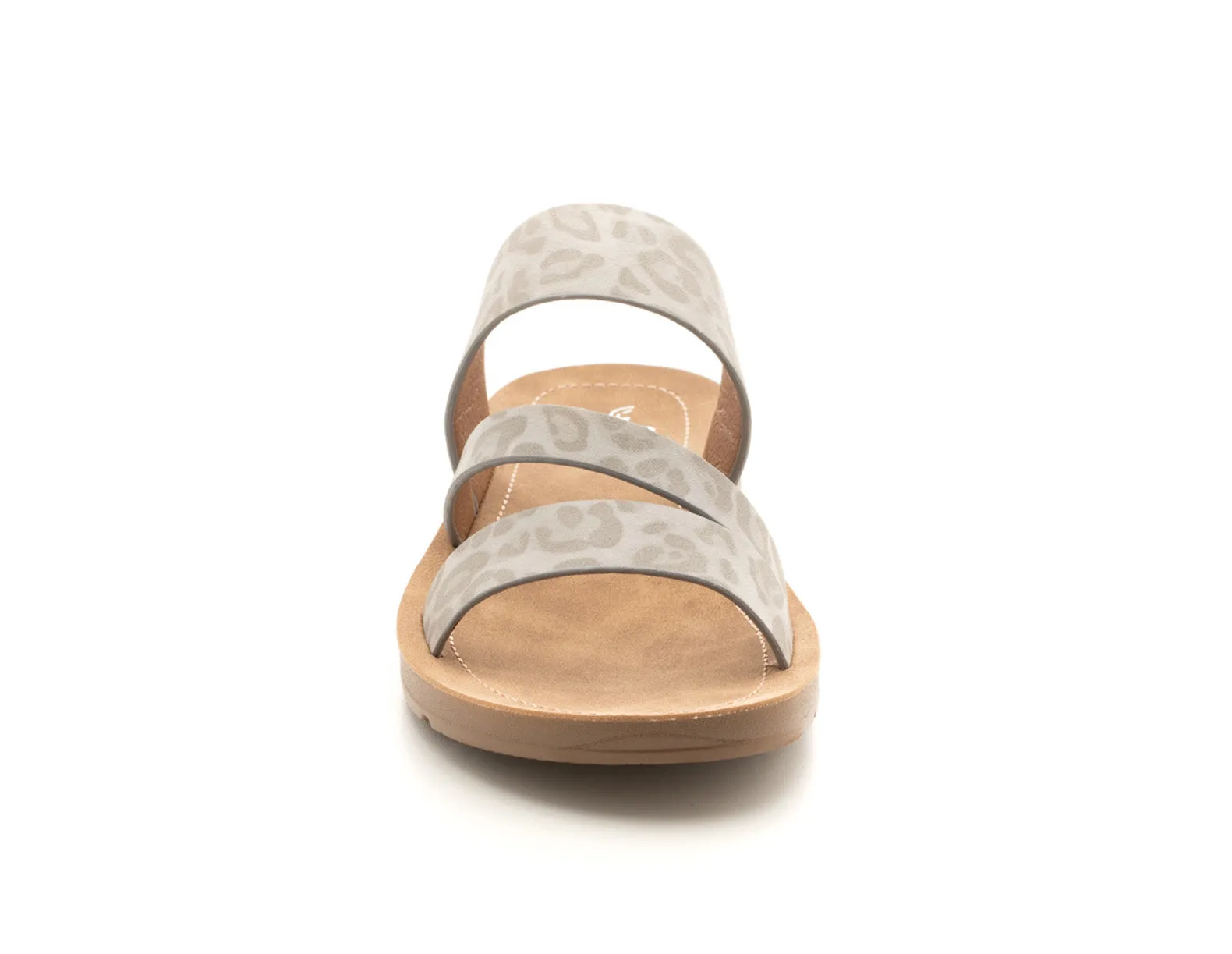 Grey LYDIA Leopard Slide/Sandal