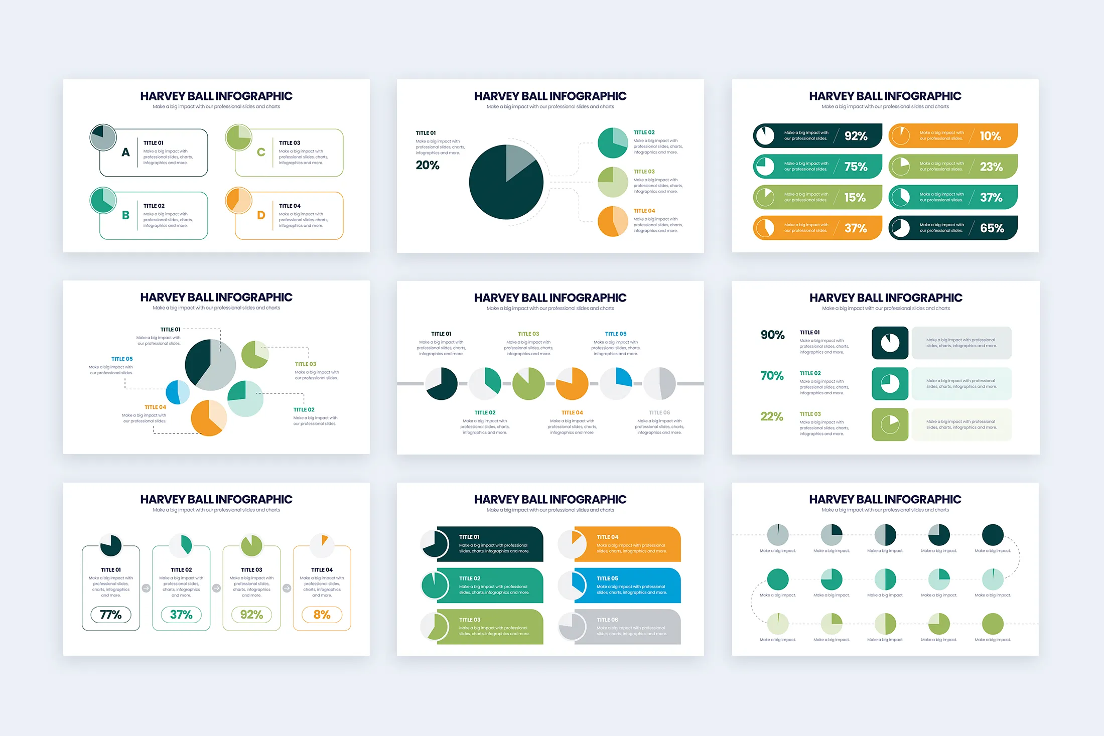 Harvey Ball Google Slides Infographic Template