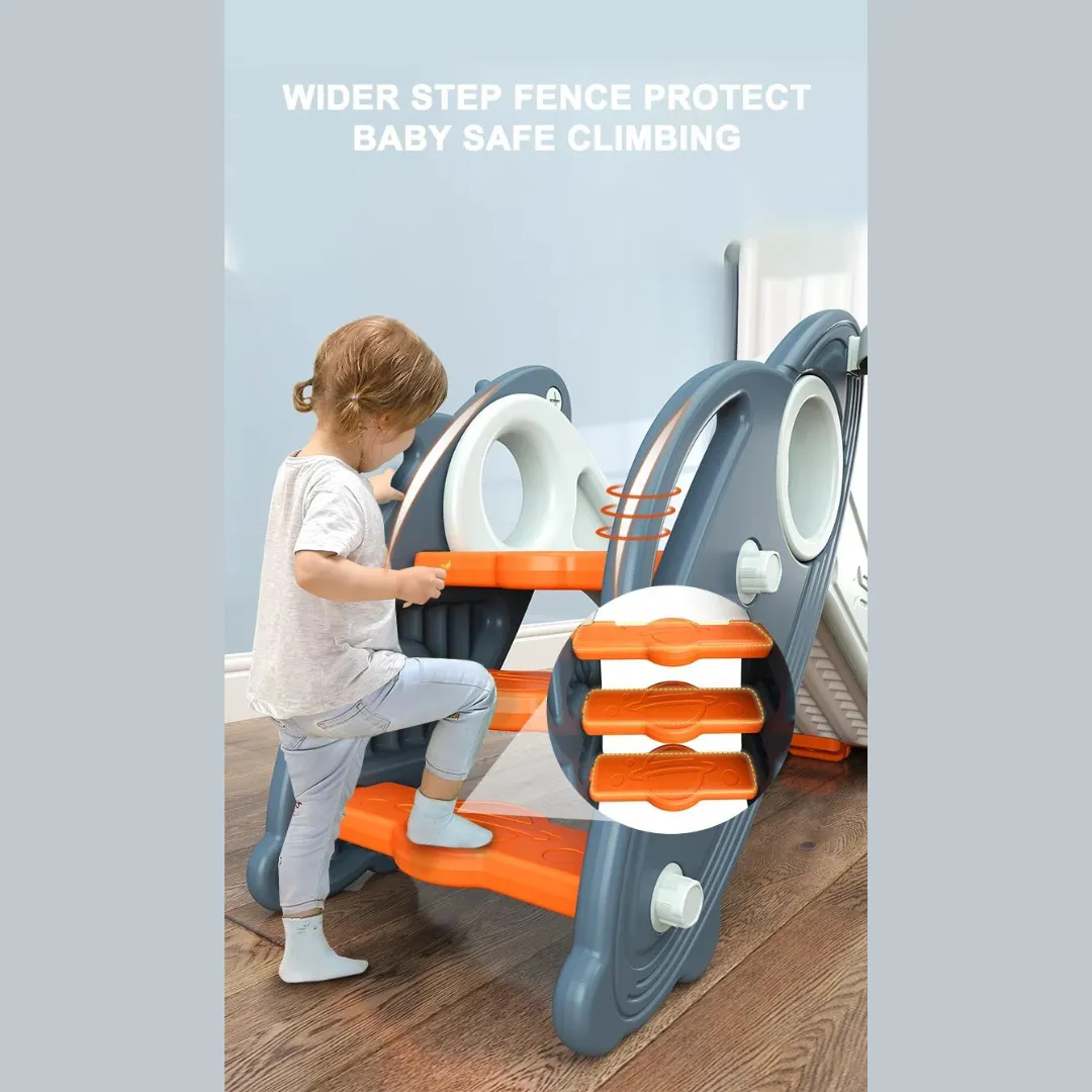 HDPE High Quality Stable Playground Slide   Basketball Frame 127×57×36cm