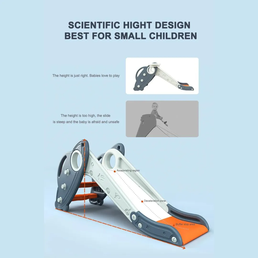 HDPE High Quality Stable Playground Slide   Basketball Frame 127×57×36cm