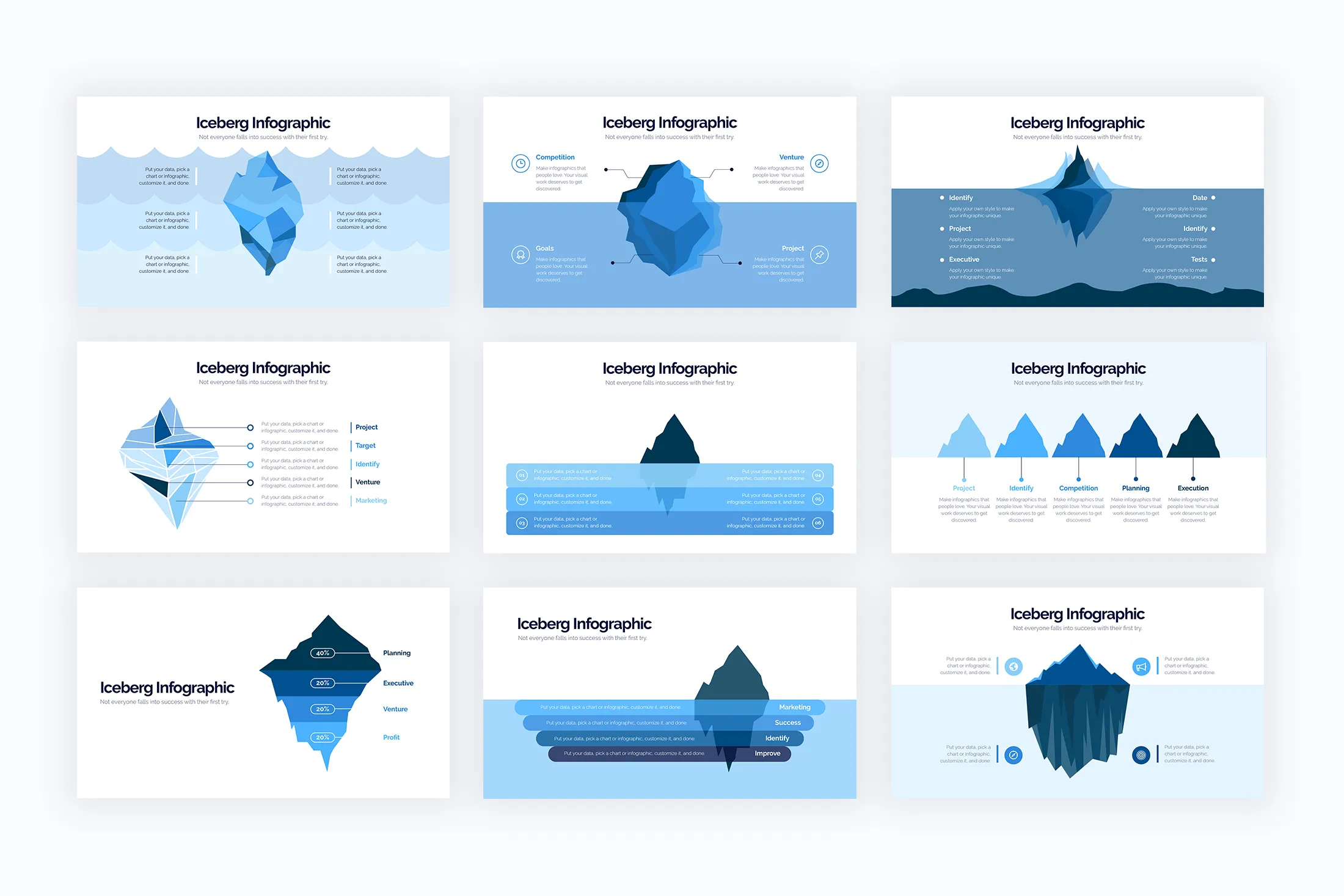Iceberg Illustrator Infographics