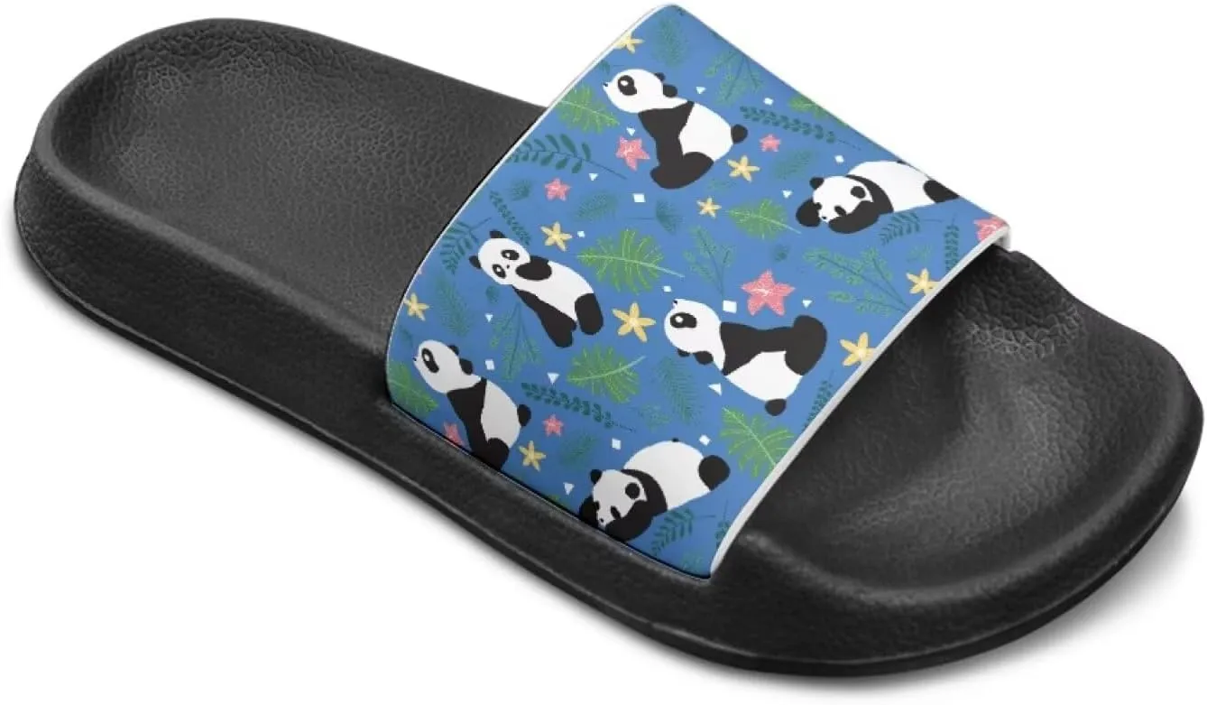 Jeiento Kids Slides for Boy Girl Soft Comfort Children Home Shoes Non-Slip Novelty Open Toe Sandal Youth Shower Shoes