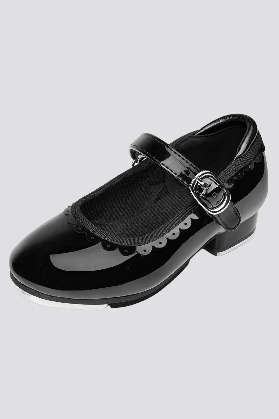 Kids Elegant Scallop Tap Shoes