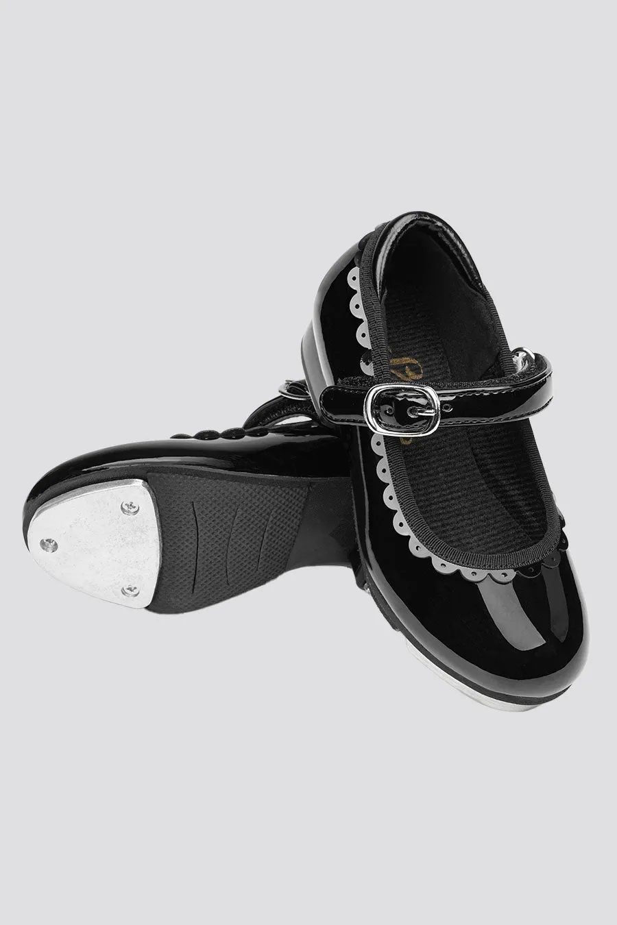 Kids Elegant Scallop Tap Shoes