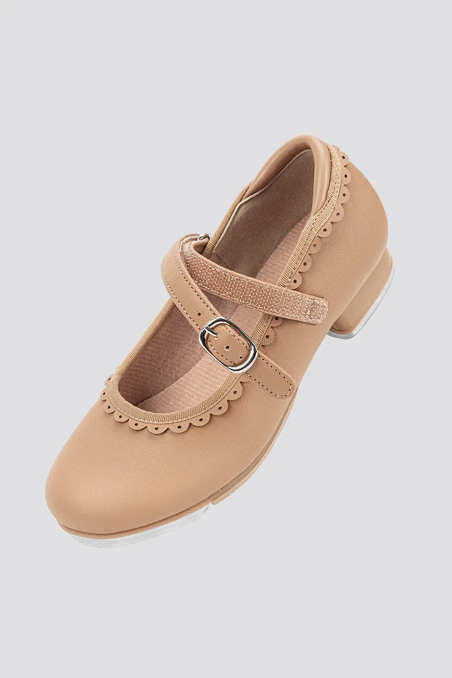 Kids Elegant Scallop Tap Shoes