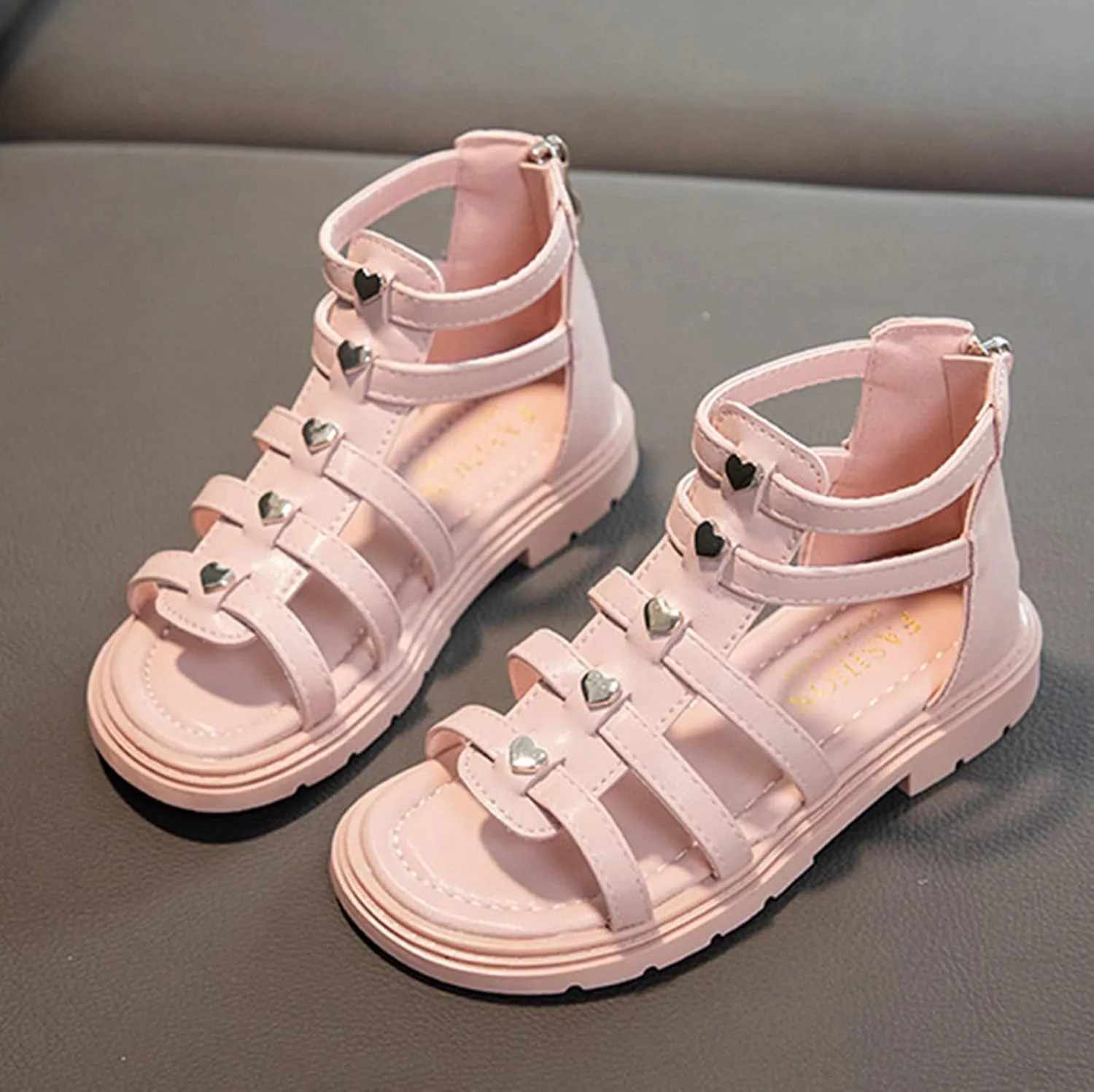 Kids Gldiator Sandals Ankle Rubber ow Heels Gldiator Shoes Baby Boys Girls Outdoor Summer Slip On Shoes Casual