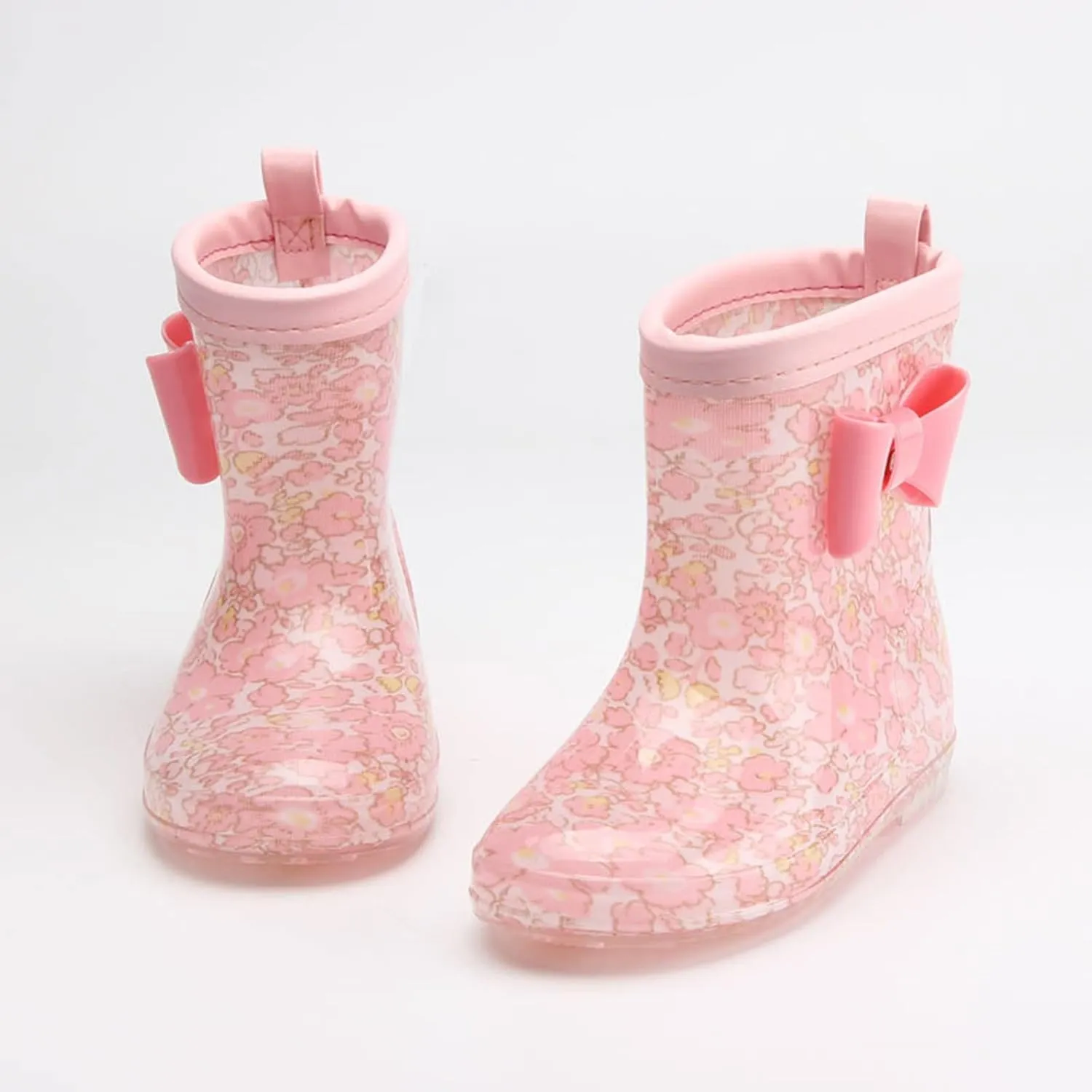 Kids Rain Boots, Toddler Girls & Boys Rain Boots Waterproof Water Shoes Non-slip Mud Boot with Non Slip Bottom
