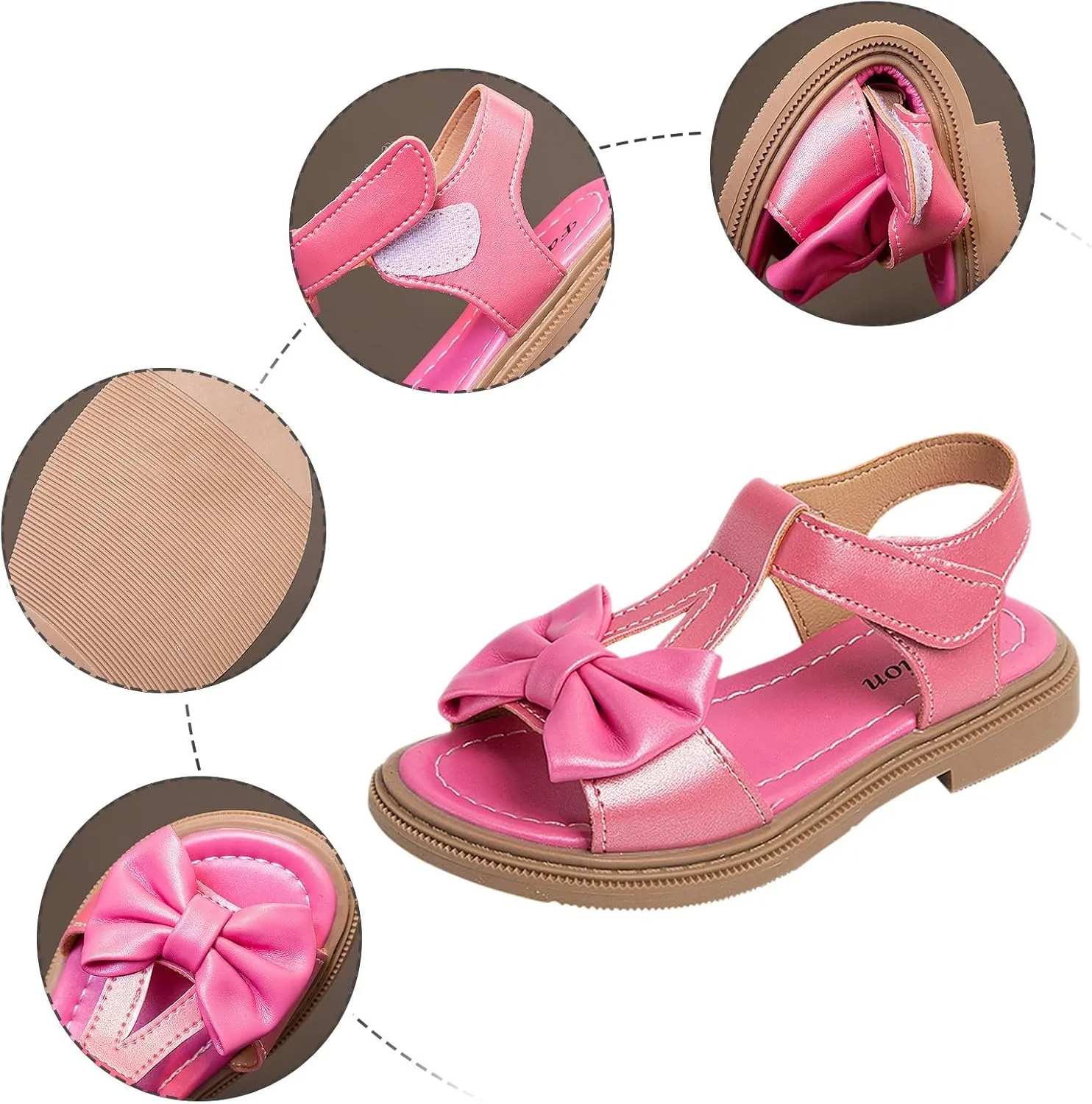 Kids Sandals Kids Girls Sandals Open Toe Ankle Strap Dress Shoes Wedding Party For Toddler Kids Pool Shoes For