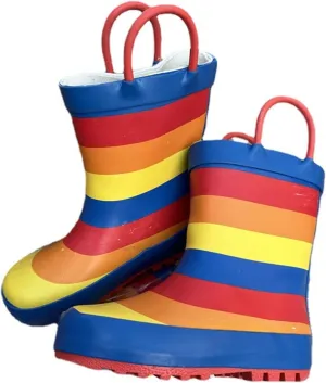 Kids Unisex Rainbow Rain Boots Lightweight Soft Rubber Boot for Toddler Kids Youth Insulated Cat And Boys Snow Boots