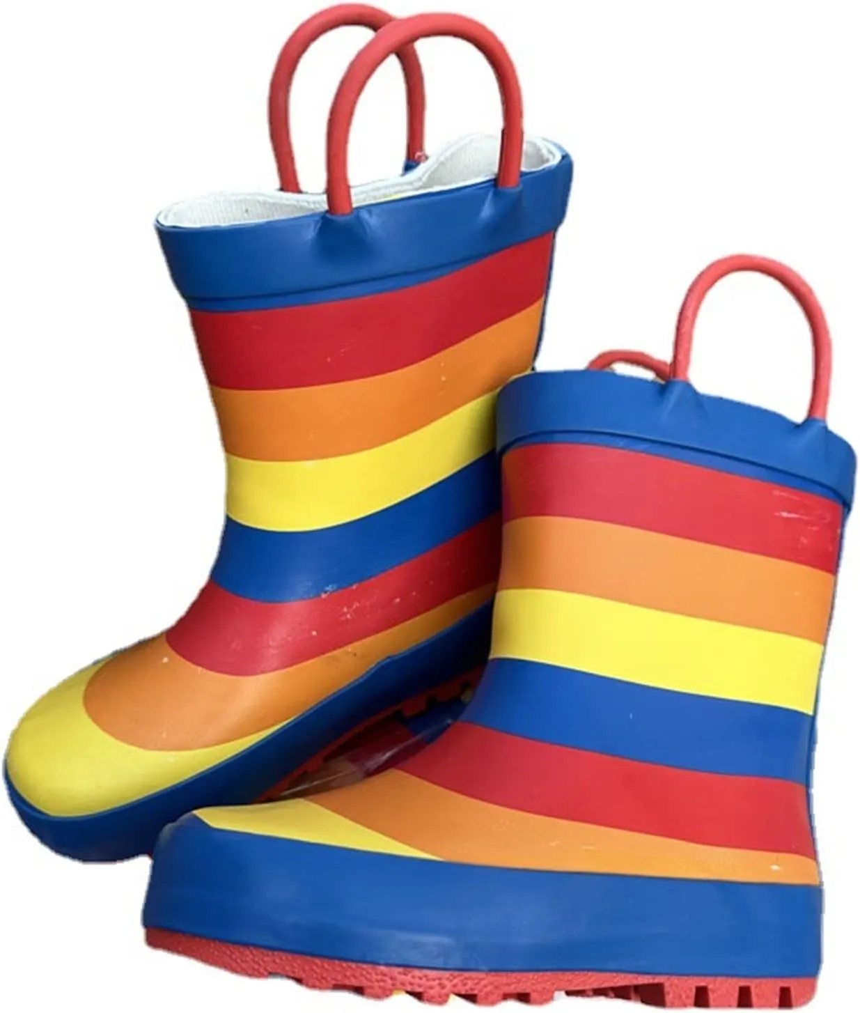 Kids Unisex Rainbow Rain Boots Lightweight Soft Rubber Boot for Toddler Kids Youth Insulated Cat And Boys Snow Boots