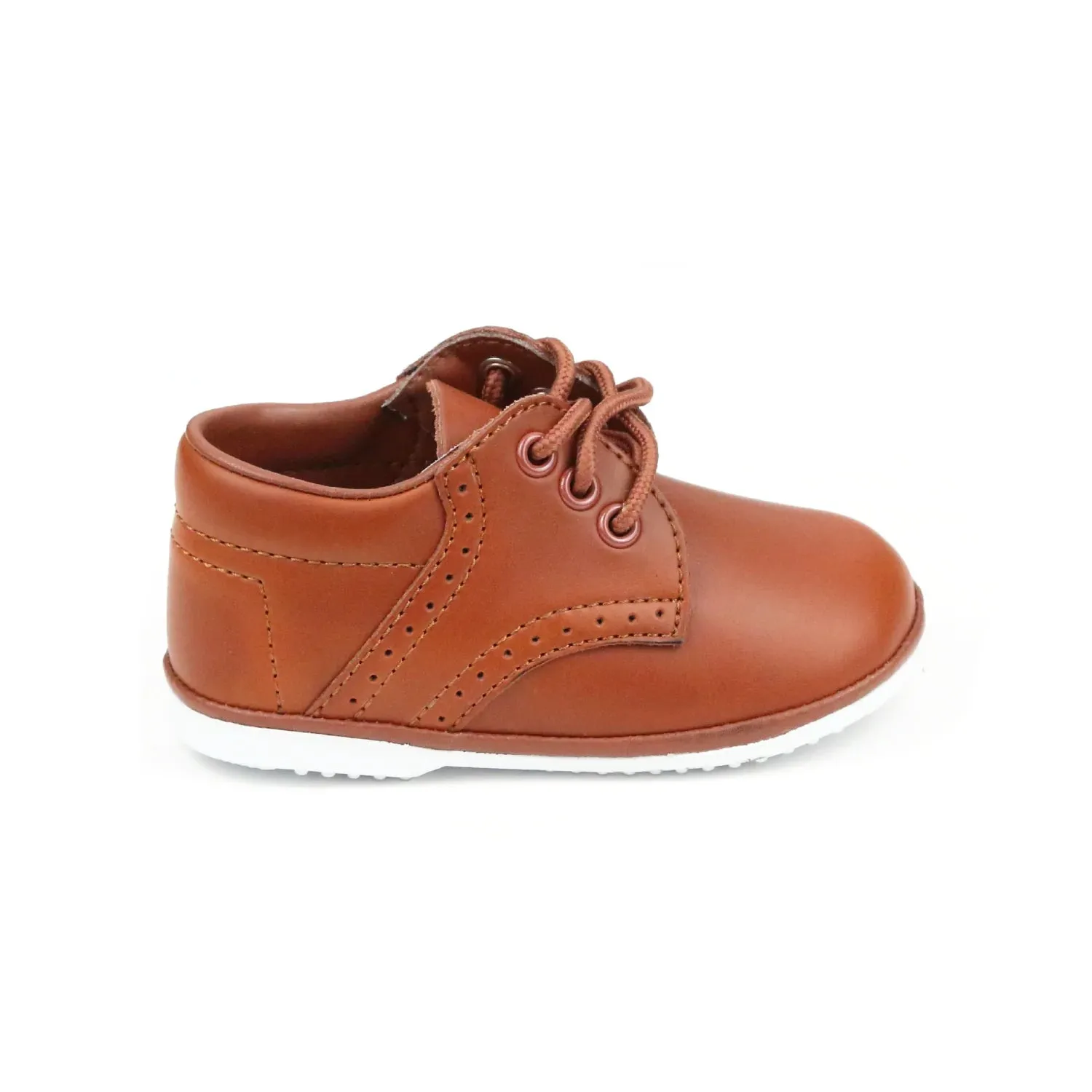 L'AMOUR James Leather Lace Up Shoe (Baby) - Cognac