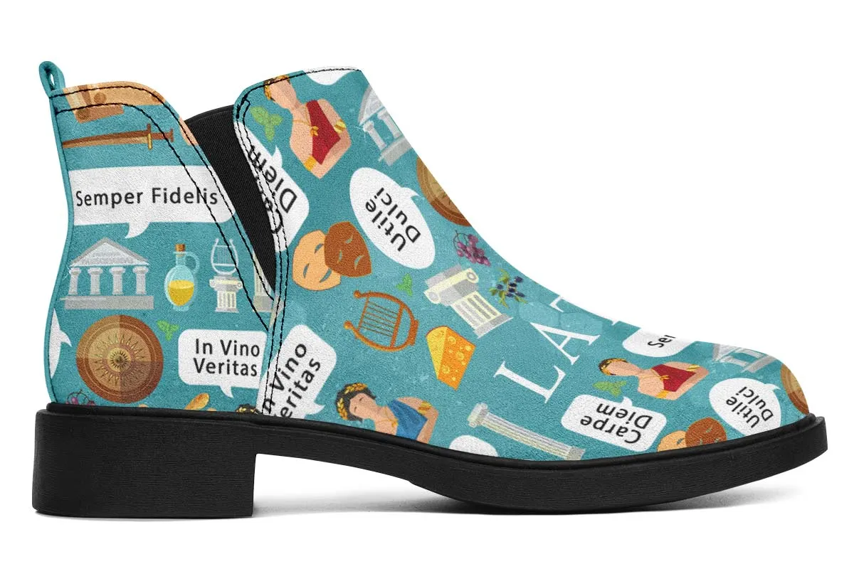 Latin Phrases Neat Vibe Boots
