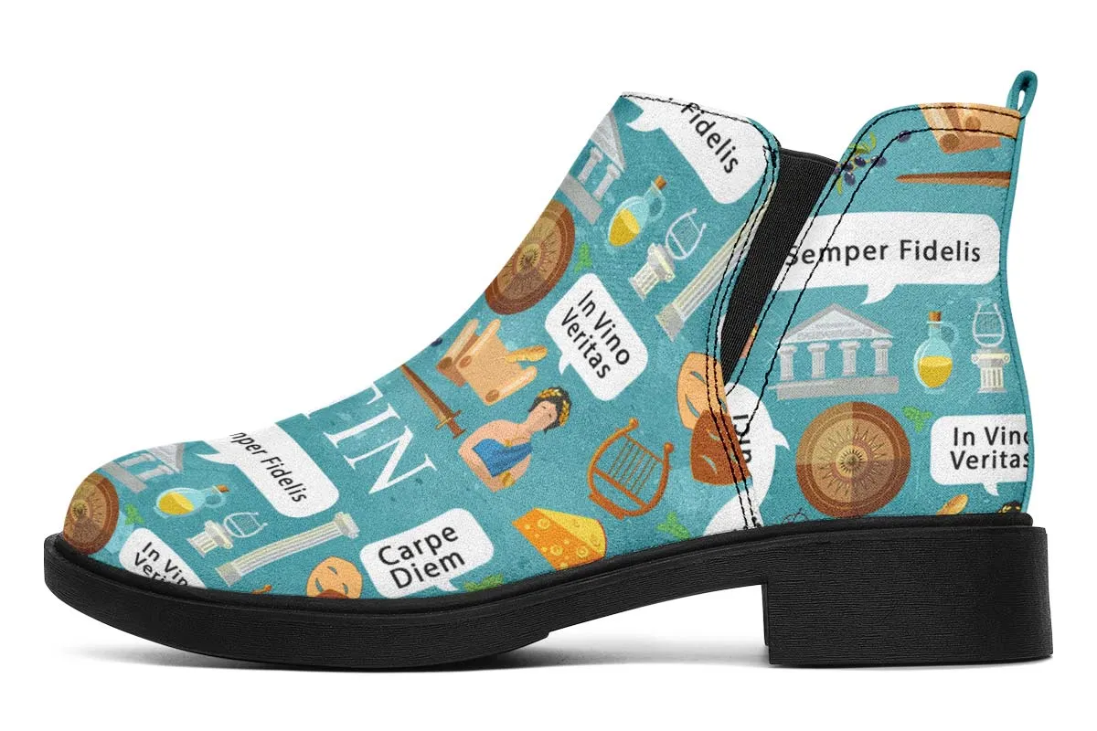 Latin Phrases Neat Vibe Boots
