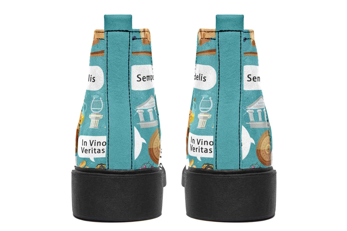 Latin Phrases Neat Vibe Boots