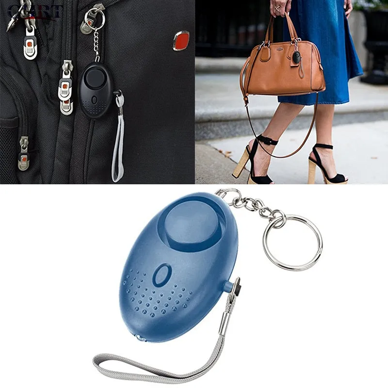 LED Light Safety Key Chain Portable Emergency Personal Security Alarms Self-Defense 130db