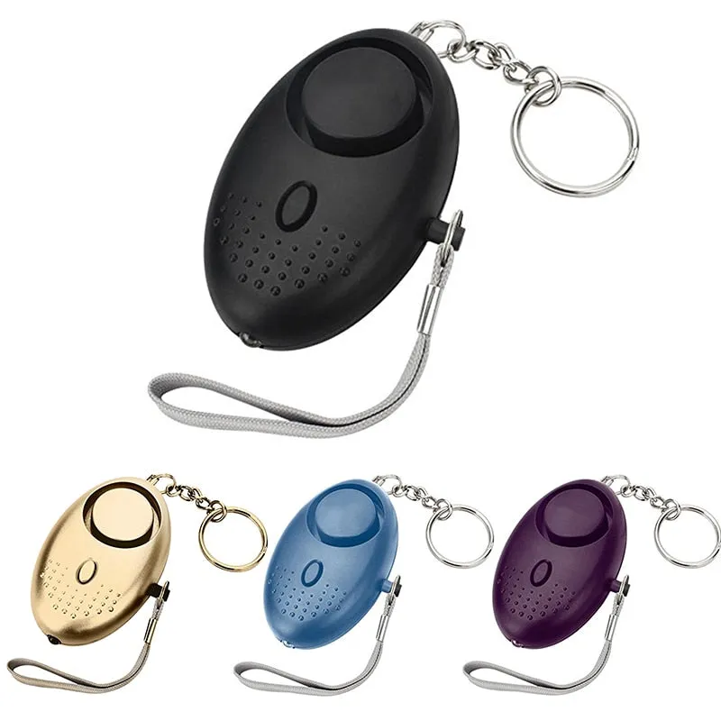 LED Light Safety Key Chain Portable Emergency Personal Security Alarms Self-Defense 130db