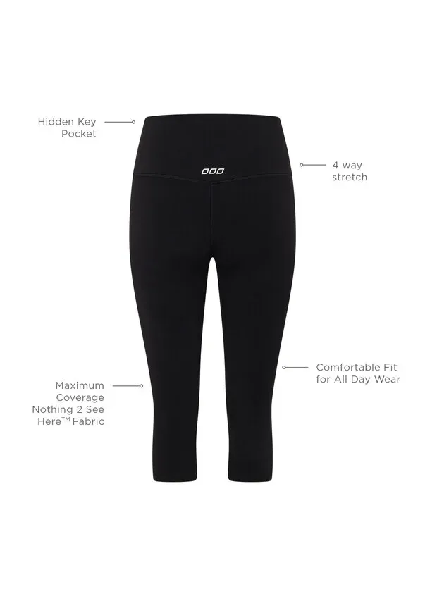 Lorna Jane Activewear | Lotus 3/4 Leggings | Black
