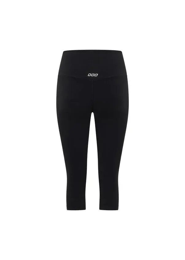 Lorna Jane Activewear | Lotus No Chafe 3/4 Leggings | Black