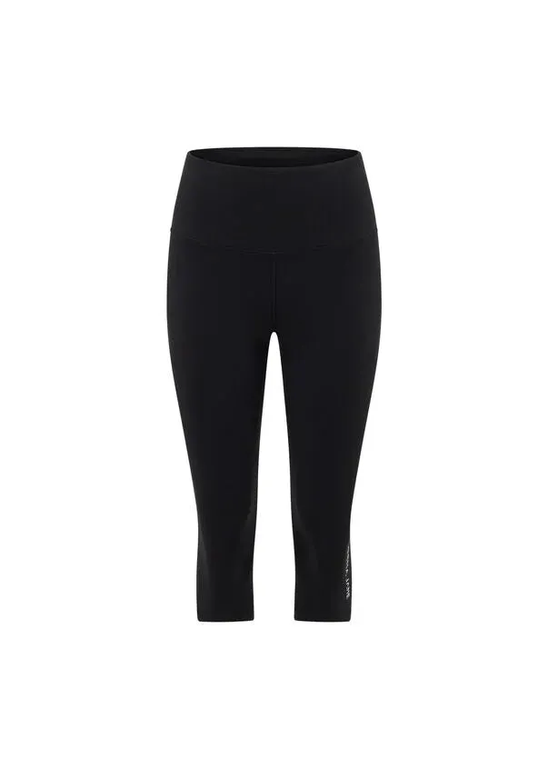 Lorna Jane Activewear | Lotus No Chafe 3/4 Leggings | Black