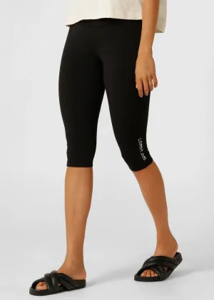 Lotus No Chafe Phone Pocket 3/4 Leggings - Black