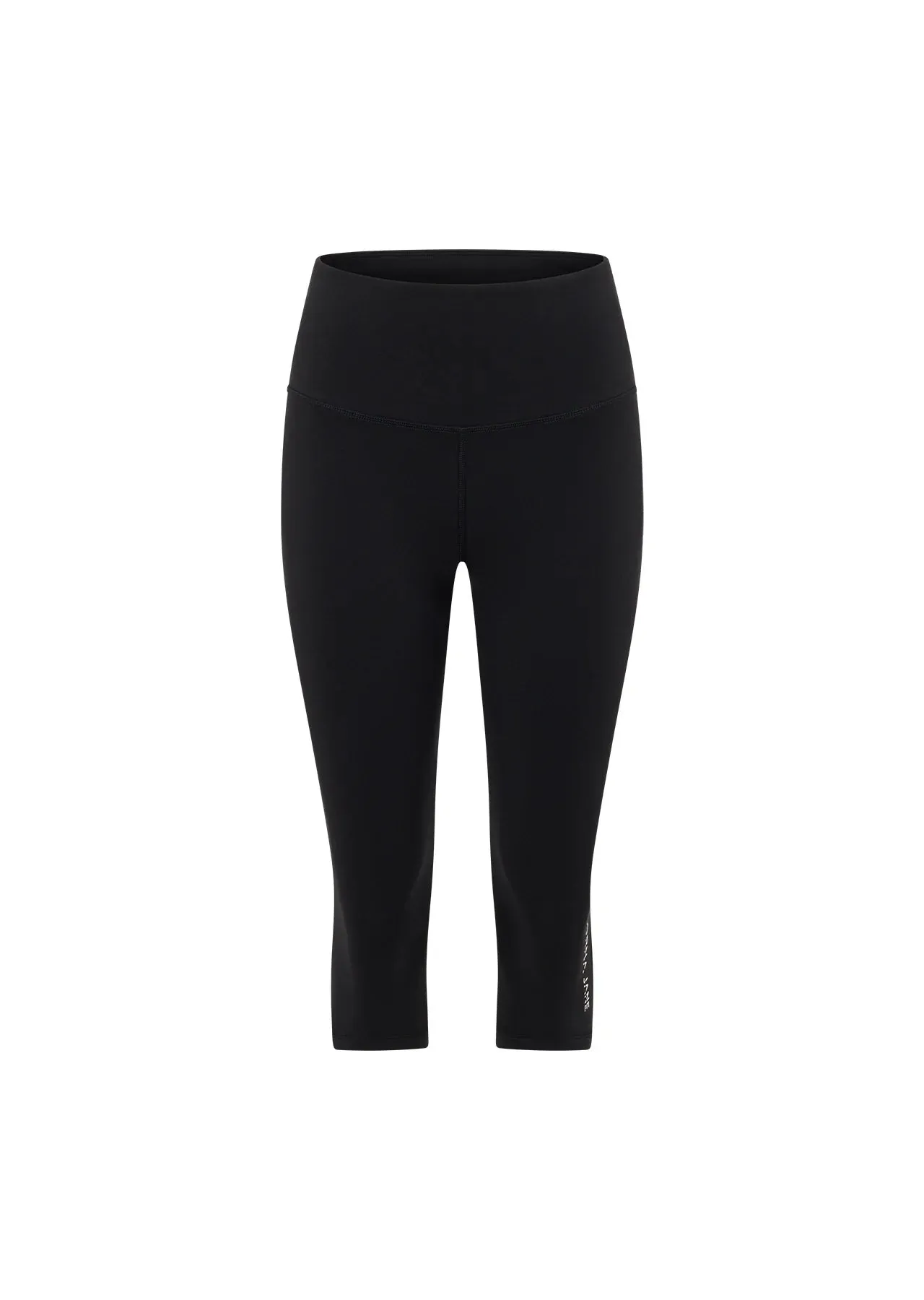 Lotus No Chafe Phone Pocket 3/4 Leggings - Black