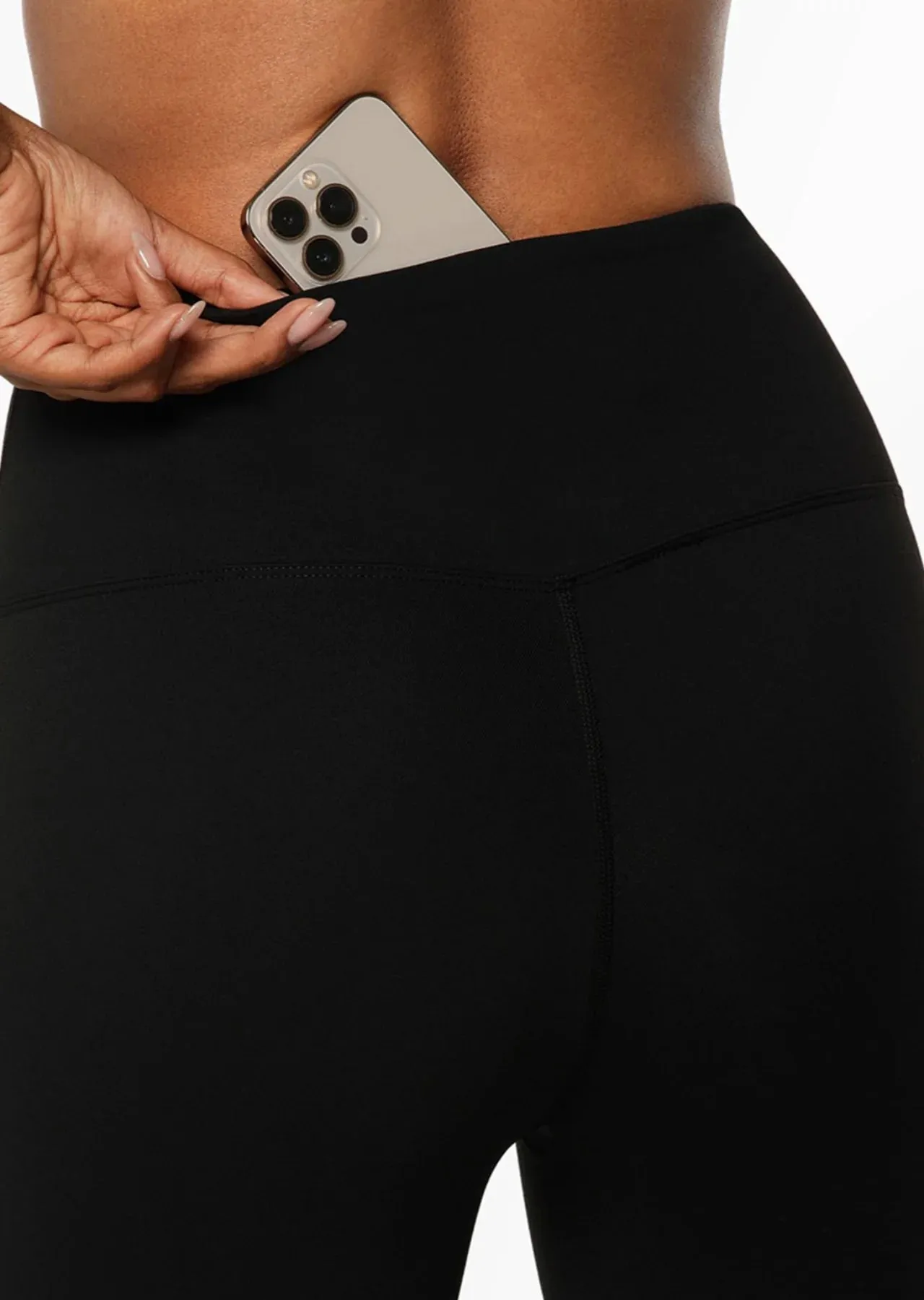 Lotus No Chafe Phone Pocket 7/8 Leggings - Black
