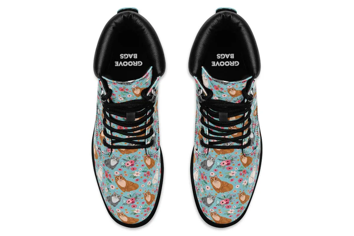 Maine Coon Cat Flower Classic Vibe Boots