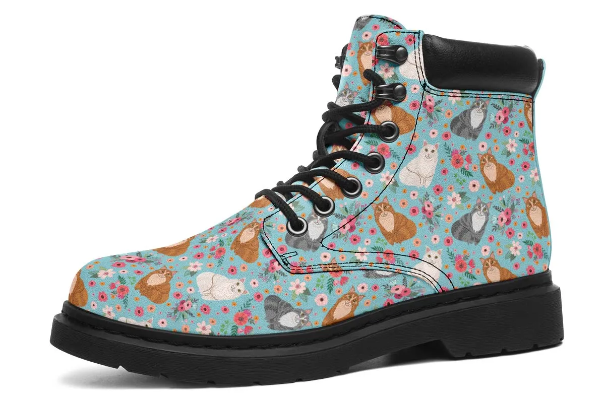 Maine Coon Cat Flower Classic Vibe Boots