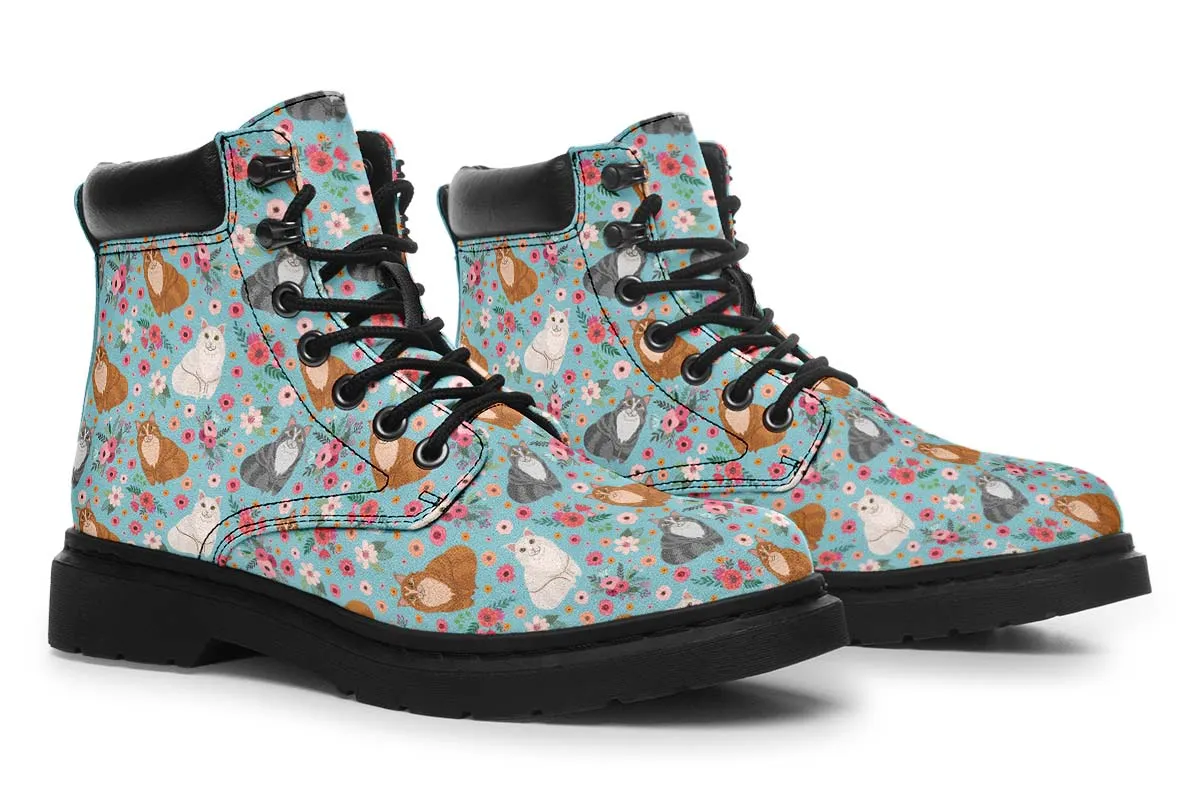 Maine Coon Cat Flower Classic Vibe Boots