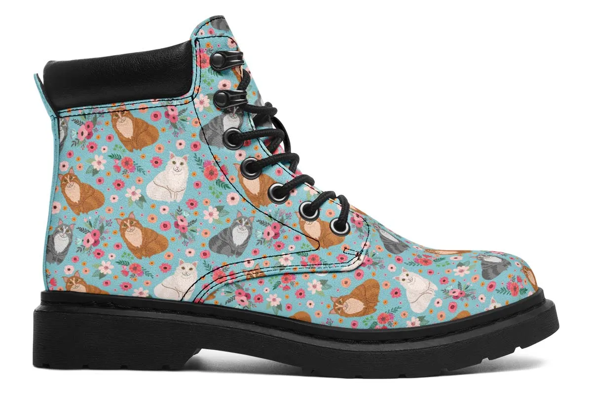 Maine Coon Cat Flower Classic Vibe Boots